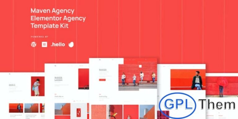 Maven – Business & Agency Elementor Template Kit Maven is a modern Elementor Template Kit designed for businesses, agencies, studios, and corporate websites. It features interactive elements such as hero sections, team carousels, portfolio showcases, and testimonials.