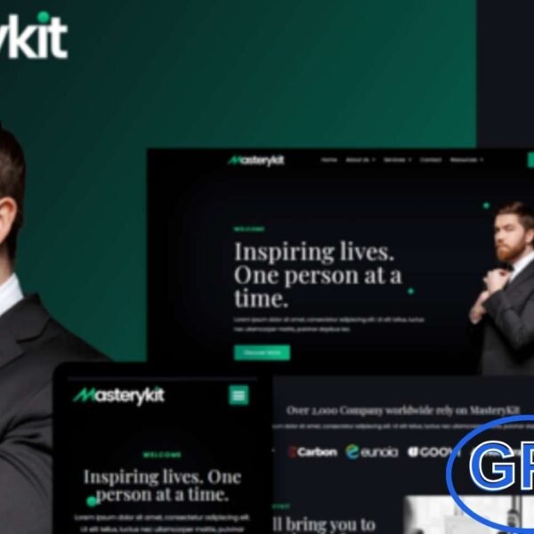 MasteryKit – Business Coach Elementor Template Kit MasteryKit is a professional Elementor Template Kit designed for business coaches, mentors, speakers, trainers, therapists, and online course providers. Featuring 12 pre-built templates with a modern, clean design, it allows you to quickly create a fully responsive and user-friendly website.