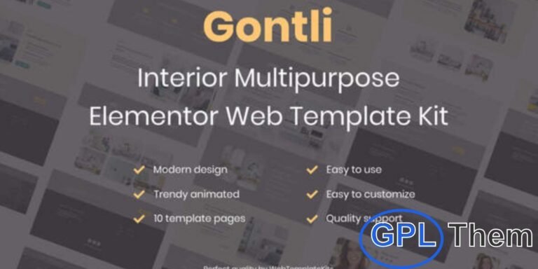 Gontli – Interior Multipurpose Elementor Template Kit Gontli is a modern and stylish Interior Multipurpose Elementor Template Kit crafted for interior design, home decor, and furniture businesses. Perfect for interior designers, decorators, architects, and home styling services, it helps you showcase projects, services, and products in a professional way.