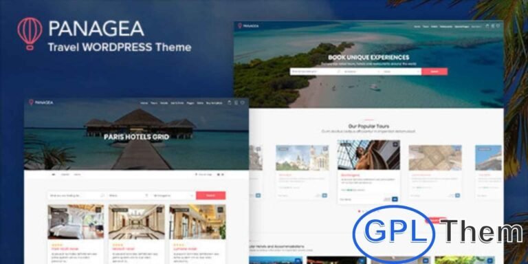 Panagea – Hotel & Tours Booking WordPress Theme Panagea is a premium WordPress theme designed for hotels, resorts, and tour booking websites. With a modern and visually appealing layout, it offers powerful booking modules that make managing reservations simple and efficient.