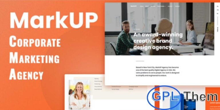 MarkUP – Corporate & Marketing Agency Elementor Template Kit MarkUP is a modern Elementor Template Kit designed for digital marketing agencies, corporate businesses, and creative agencies. Featuring a unique grid layout, micro-animations, and a clean, sophisticated design, it allows you to showcase services, portfolios, and company information effectively.