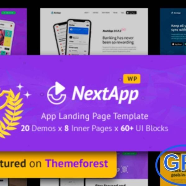 NextApp – App Landing WordPress Theme