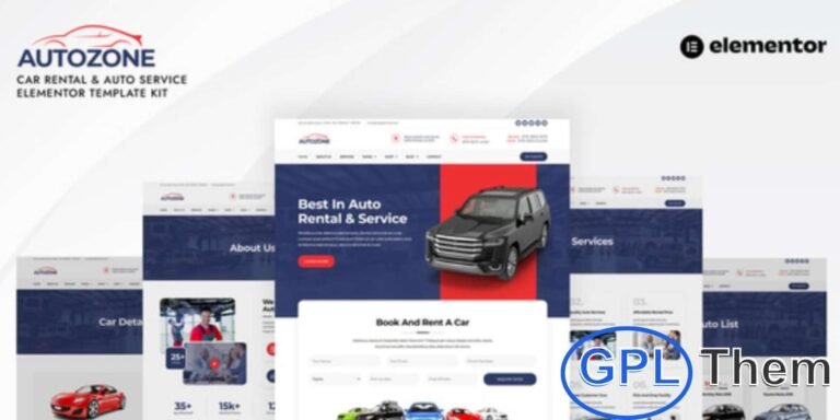 Autozone – Car Rental & Auto Service Elementor Template Kit Autozone is a modern Elementor Template Kit designed for car rental and automotive service websites. It is perfect for building professional sites for auto rentals, vehicle booking, dealerships, transport services, and automotive listings.