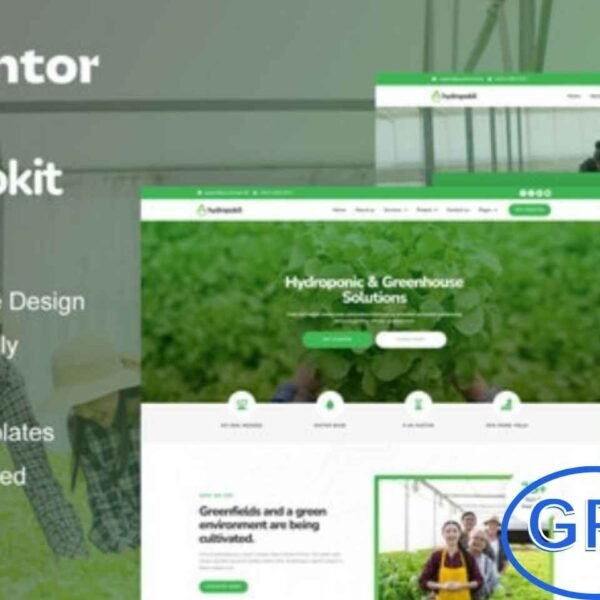 Hydropokit – Hydroponic & Agriculture Elementor Template Kit Hydropokit is a modern Elementor Template Kit designed for hydroponic farms, agriculture businesses, and gardening services. Perfect for greenhouses, landscaping projects, and sustainable farming ventures, it provides a professional and visually appealing platform to showcase your work.