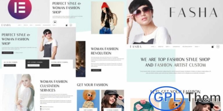 Fasha – Women’s Fashion & eCommerce Elementor Template Kit Fasha is a stylish and versatile Elementor Template Kit designed for women’s fashion stores, boutiques, and online shops. Built with Elementor Pro, it offers a modern, clean, and fully responsive design that enhances your eCommerce website.