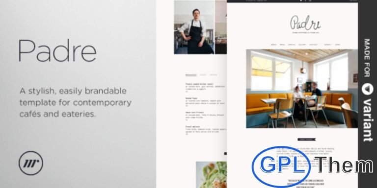 Padre – Cafe & Restaurant WordPress Theme Padre is a modern WordPress theme crafted for cafes, restaurants, and eateries. With its clean, stylish design, Padre allows you to showcase your menu, ambiance, and services while reflecting your brand’s unique identity.