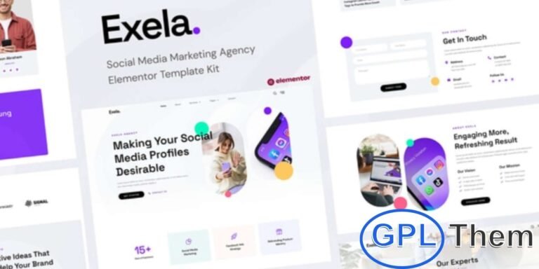 Exela – Social Media Marketing Agency Elementor Template Kit Exela is a modern Elementor Template Kit designed for social media marketing agencies, digital marketing firms, and online advertising services. With its clean, professional, and fully responsive design, it helps you create a powerful online presence that works seamlessly across all devices.