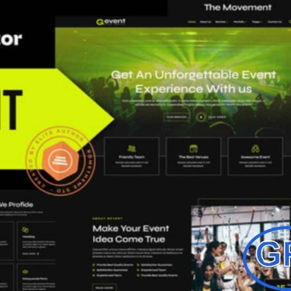Gevent – Event Agency Elementor Template Kit Gevent is a modern Elementor Template Kit designed for event agencies, planners, organizers, and creative service providers. With 15+ pre-built templates featuring a clean, professional, and fully responsive design, it’s perfect for showcasing events, services, and portfolios.