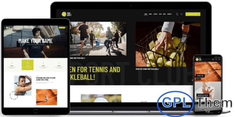 Racquet – Tennis, Badminton & Squash WordPress Theme Racquet is a modern and stylish WordPress theme designed for tennis clubs, badminton centers, squash courts, personal trainers, and sports schools. Perfect for sports enthusiasts, it also works for sports magazines, tennis shops, sports blogs, and online sports stores.