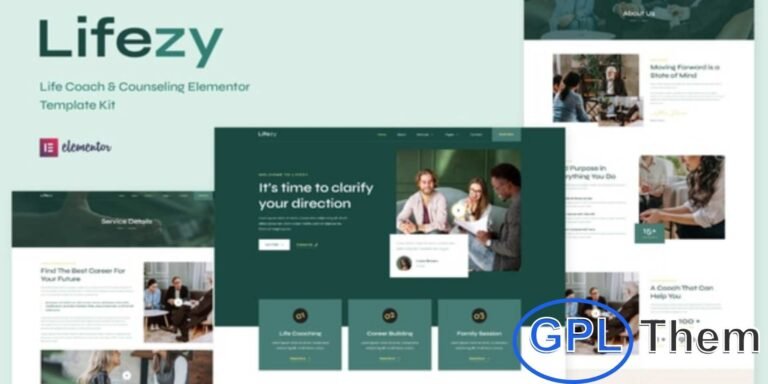 Lifezy – Life Coach & Counseling Elementor Template Kit Lifezy is a modern Elementor Template Kit designed for life coaches, business trainers, psychologists, counselors, and consultants. Featuring a clean, professional, and fully responsive layout, it allows you to showcase services, sessions, and client testimonials effectively.
