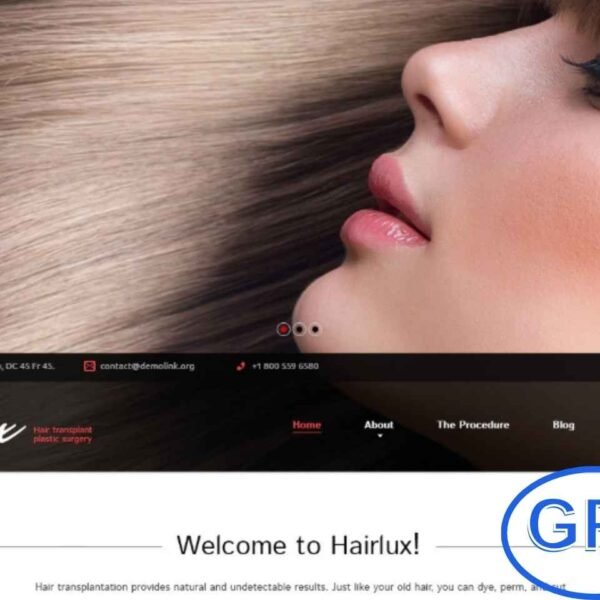 Hairlux – Hair Transplantation WordPress Theme Hairlux is a premium WordPress theme designed specifically for hair transplantation clinics, medical services, and professionals. It features a dedicated portfolio section to showcase your work, highlight your expertise, and demonstrate your professional experience.