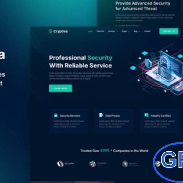 Cryptiva – Cyber Security Services Elementor Template Kit Cryptiva is a modern and professional Elementor Template Kit designed for cybersecurity companies, IT security consultants, and digital security agencies. Perfect for businesses offering risk compliance, cyber protection, and IT security solutions, it helps you build a reliable online presence.