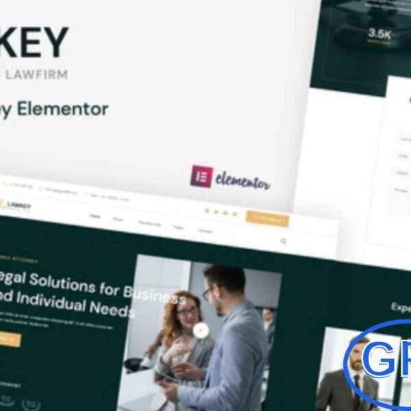 Lawkey – Law Firm & Attorney Elementor Template Kit Lawkey is a modern and responsive Elementor Template Kit designed for law firms, attorneys, legal consultants, and related businesses. Featuring a clean and professional design with a fully responsive layout, it allows you to showcase services, team members, cases, and client testimonials effectively.
