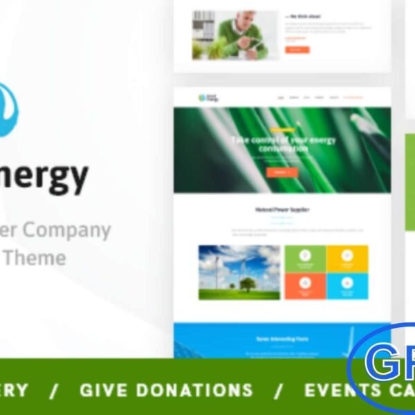 Good Energy – Ecology & Renewable Power Company WordPress Theme Good Energy is a fresh and modern multi-purpose Ecology WordPress Theme designed for eco-friendly businesses and non-profit environmental organizations. Ideal for recycling companies, renewable energy distributors, environmental preservation agencies, fundraising organizations, organic and biological firms, scientific research projects, and social campaigns, this theme provides a professional platform to showcase your work.