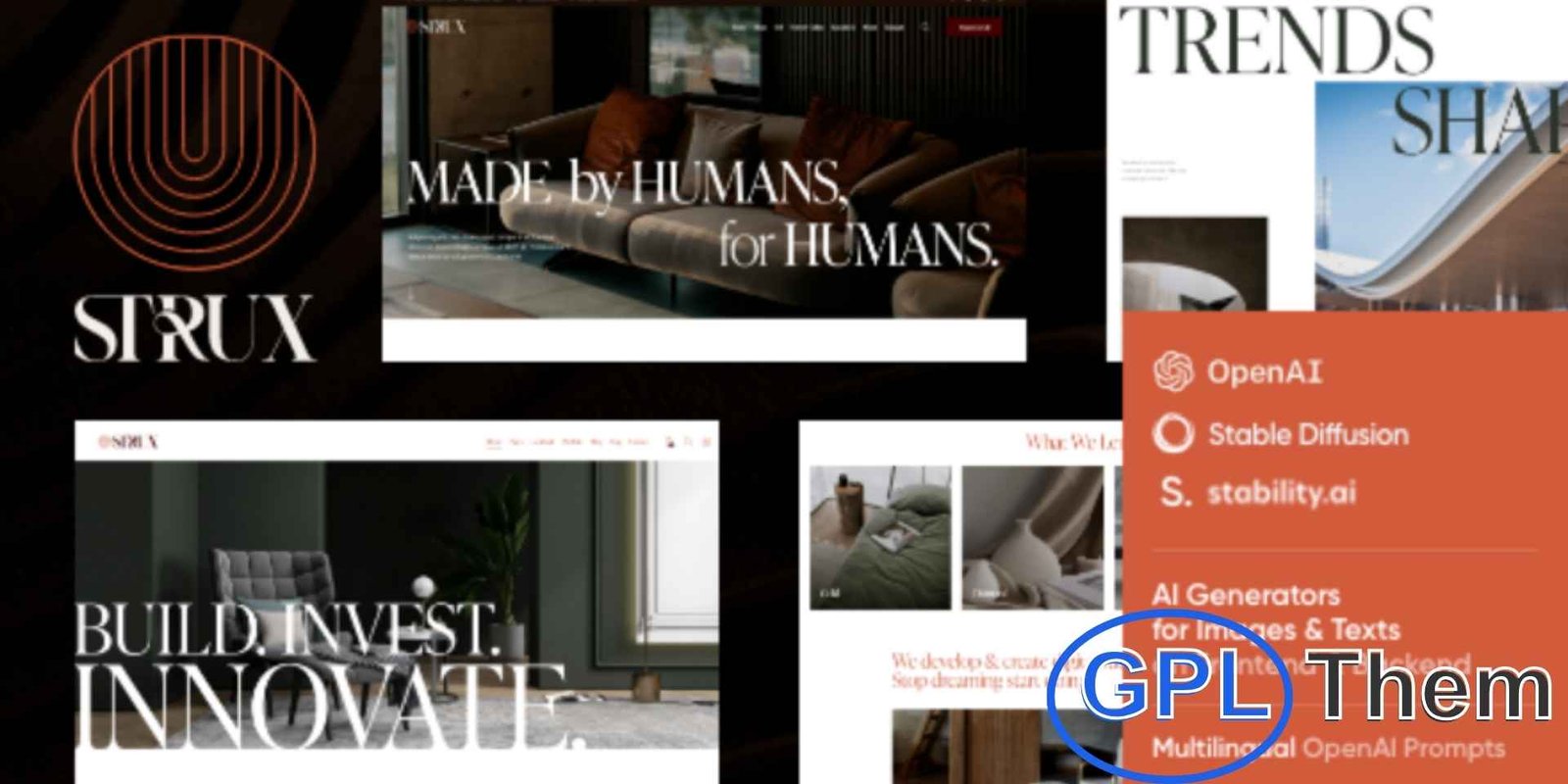 Strux – Architecture & Interior Design WordPress Theme Strux – Architecture & Interior Design WordPress Theme Strux is a stylish and contemporary WordPress theme crafted for architecture, interior design, and home improvement businesses. Ideal for renovation companies, design studios, and house maintenance services, Strux is also perfect for agencies specializing in plumbing, carpentry, roofing, or decorating.