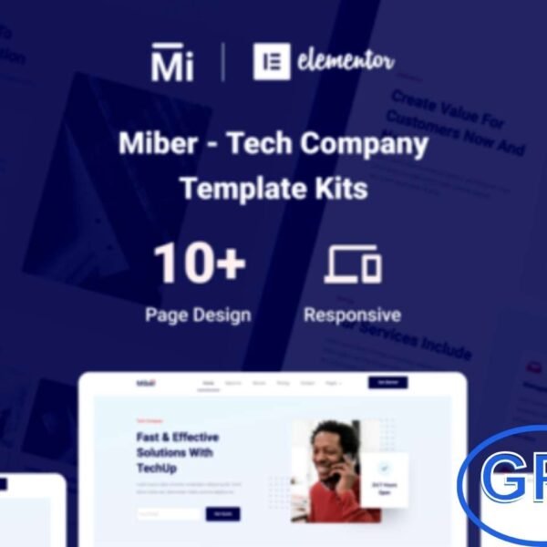 Miber – Tech Company Elementor Template Kit Miber is a modern Elementor Template Kit designed for technology companies, startups, and personal tech portfolios. Featuring a clean and professional design, it is fully responsive and optimized for mobile devices, ensuring a seamless browsing experience across all screen sizes.