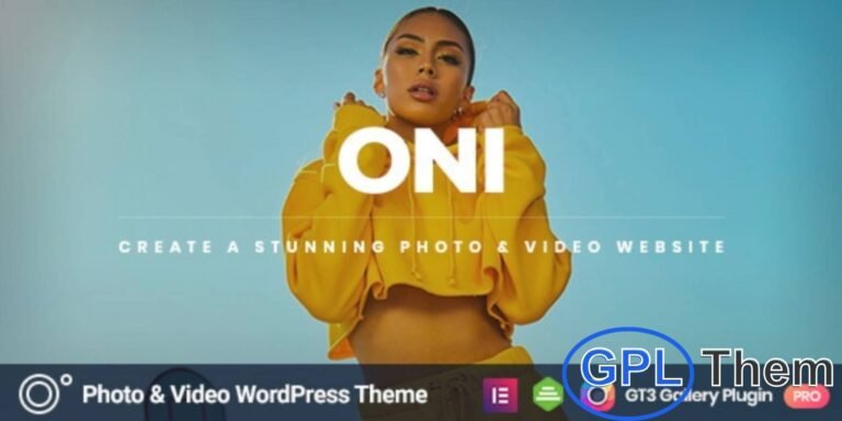 Oni – Photography WordPress Theme