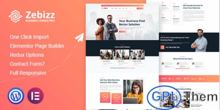 Zebizz – Business Consulting WordPress Theme Zebizz is a powerful multipurpose WordPress theme designed for finance, accounting, consulting firms, insurance companies, investment businesses, tax advisors, and more. With its professional layout and modern design, Zebizz provides everything you need to build a credible and engaging business website.