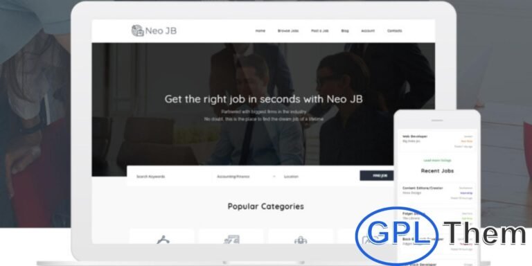 NeoJB – Modern Job Board WordPress Elementor Theme NeoJB is a modern Job Board WordPress Elementor Theme, perfect for creating a professional and fully functional job board website with ease. Designed for both employers and job seekers, NeoJB provides a seamless experience that helps businesses post vacancies and connects candidates with the right opportunities.
