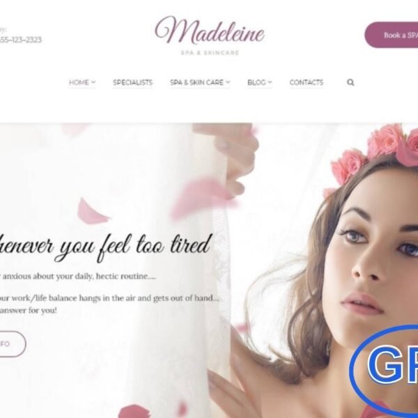 Madeleine – Spa, Health & Skincare WordPress Theme Madeleine is a beautifully feminine WordPress theme designed for spas, wellness centers, and skincare businesses. With soft color palettes, elegant fonts, and gentle design elements, it creates a calming and inviting experience for visitors.