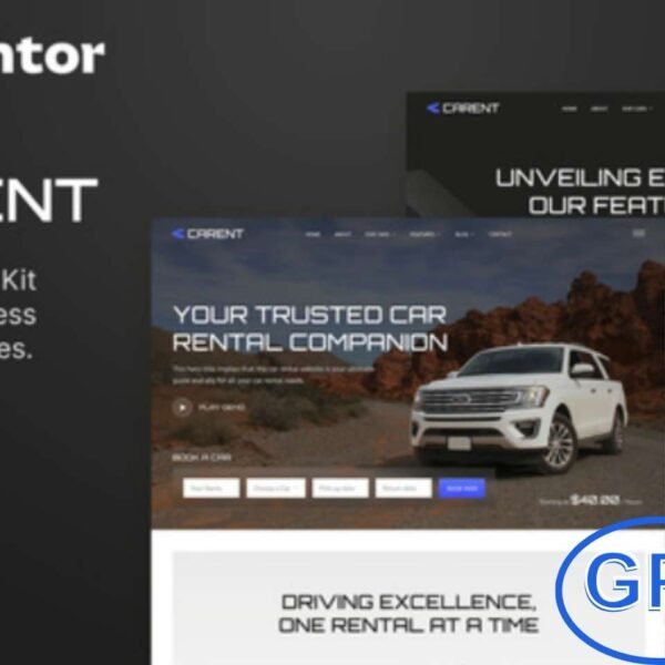 Carent – Car Rental Business & Auto Dealer Elementor Template Kit Carent is a professional Elementor Template Kit designed for car rental businesses, auto dealerships, and vehicle service companies. Featuring a sleek and modern design, it helps you create a polished online presence that inspires trust and professionalism.