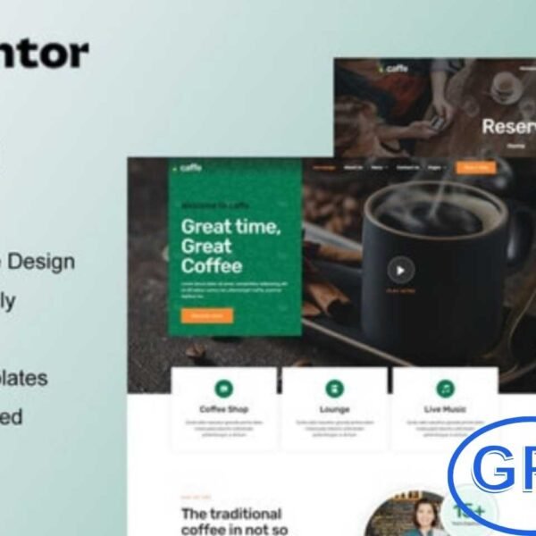 Caffe – Coffee Shop & Cafe Elementor Template Kit Caffe is a modern Elementor Template Kit designed for coffee shops, cafés, and coffee-related businesses. With 12 pre-built templates featuring a clean, professional, and stylish design, it allows you to create a captivating website quickly.