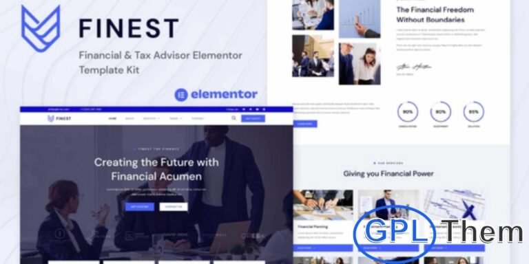 Finest – Financial & Tax Advisor Elementor Template Kit Finest is a modern Elementor Template Kit designed for financial advisors, tax consultants, investment planners, and wealth management professionals.