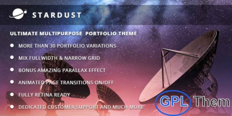 Stardust – Multi-Purpose Portfolio WordPress Theme