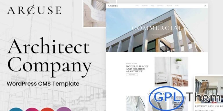 Arcuse – Real Estate & Architecture WordPress Theme Arcuse is a modern and powerful WordPress theme designed for real estate agencies, architecture firms, construction companies, and property businesses. With a versatile CMS setup, it offers multiple post and page layouts, wide and boxed formats, and dedicated sections to showcase your portfolio, team, services, and client testimonials.