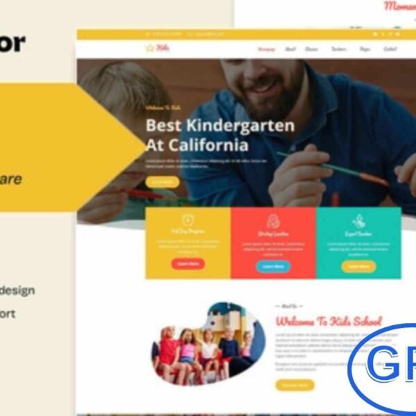 Kids – Kindergarten & Child Care Elementor Template Kit Kids is a modern Elementor Template Kit designed for kindergartens, childcare centers, homeschooling programs, schools, and learning or playground businesses.