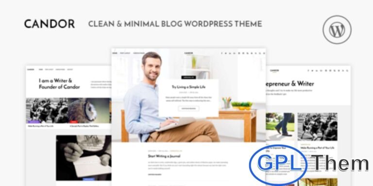 Candor – Responsive WordPress Blog Theme Candor is a clean and responsive WordPress blog theme designed for modern bloggers. It comes with translation-ready support and includes a .POT file for easy localization. The theme features RTL styles, two post layout options, and flexible designs with full-width or sidebar layouts.