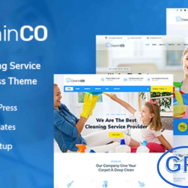 CleaninCO – Home Services WordPress Theme CleaninCO – Home Services WordPress Theme is a modern and fully responsive solution designed for cleaning companies, maintenance services, and home service providers. Built with HTML5 and CSS3, it features smooth animations, clean code, and SEO best practices to ensure top performance and visibility.