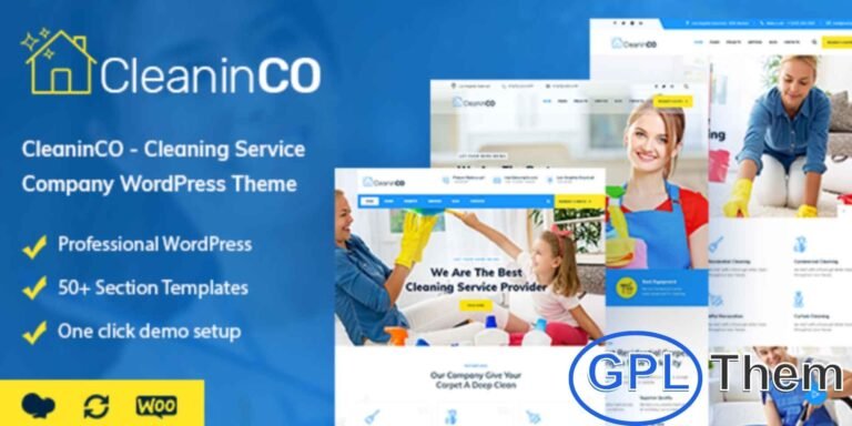 CleaninCO – Home Services WordPress Theme CleaninCO – Home Services WordPress Theme is a modern and fully responsive solution designed for cleaning companies, maintenance services, and home service providers. Built with HTML5 and CSS3, it features smooth animations, clean code, and SEO best practices to ensure top performance and visibility.