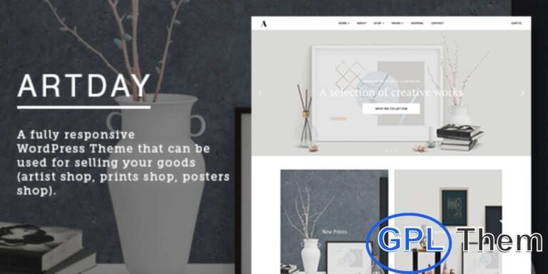 Artday – Creative Artist WordPress Shop Theme Artday – Creative Artist WordPress Shop is a beautifully designed theme made especially for artists and creators. Perfect for painters, sculptors, digital artists, and craftsmen, this theme provides a professional platform to showcase and sell your artwork online.