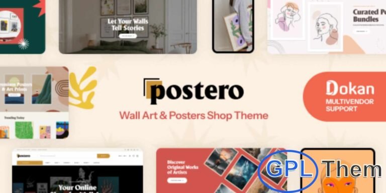 Postero – Wall Art & Poster WooCommerce Theme Postero – Wall Art & Poster WooCommerce Theme is a stylish and powerful solution for artists and creatives who want to showcase and sell their artwork online.