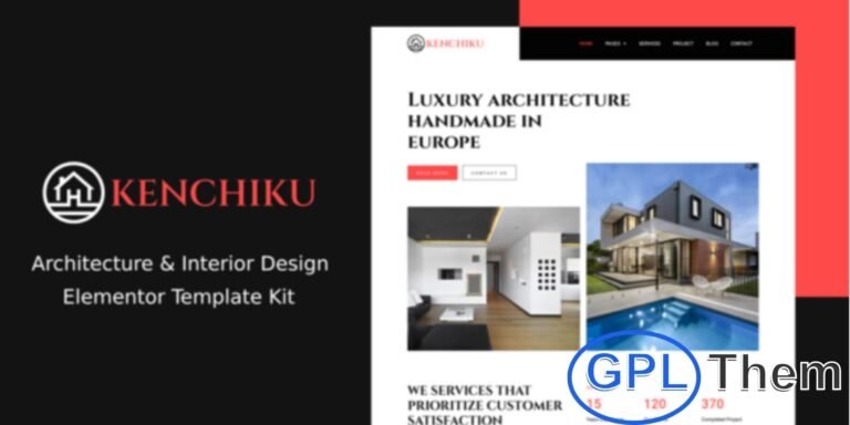 Kenchiku – Architecture & Interior Design Elementor Template Kit Kenchiku is a modern Elementor Template Kit designed for architecture and interior design studios, professionals, and agencies. Featuring a contemporary and visually appealing design, it allows you to showcase projects, services, and portfolios effectively.