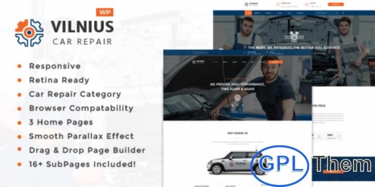 Vilnius – Auto Mechanic Repair WordPress Theme