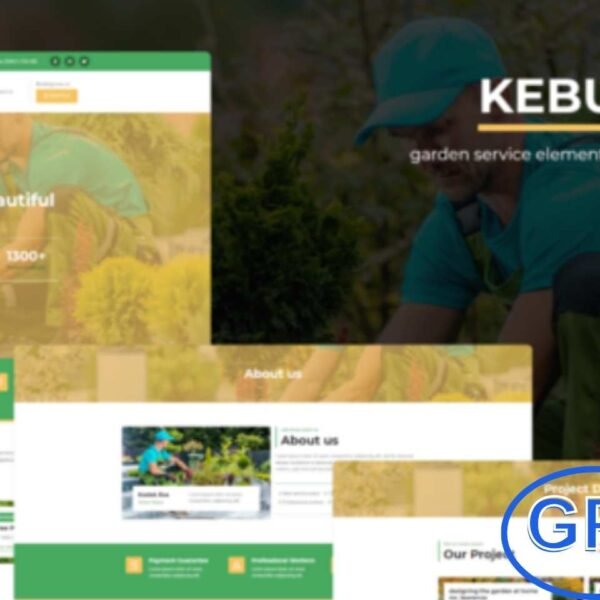 Kebun – Garden Service Elementor Template Kit Kebun is a modern Elementor Template Kit designed for garden service companies, landscapers, and lawn care businesses. Featuring a clean, responsive, and visually appealing design, it allows you to showcase services, projects, and client testimonials effectively.