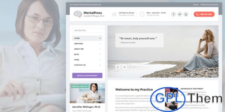 MentalPress – WordPress Theme for Psychology, Counseling & Therapy MentalPress is a professional and user-friendly WordPress theme designed for psychologists, counselors, therapists, and mental health professionals.