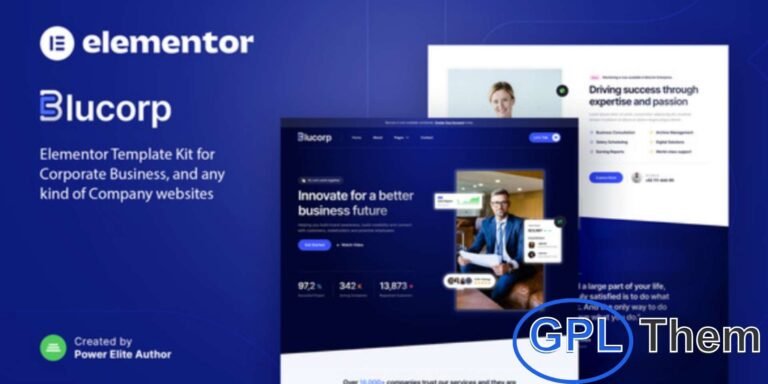 Blucorp – Corporate Business Elementor Template Kit Blucorp is a modern and professional Elementor Template Kit designed for corporate websites, consulting firms, startups, finance, and business services.