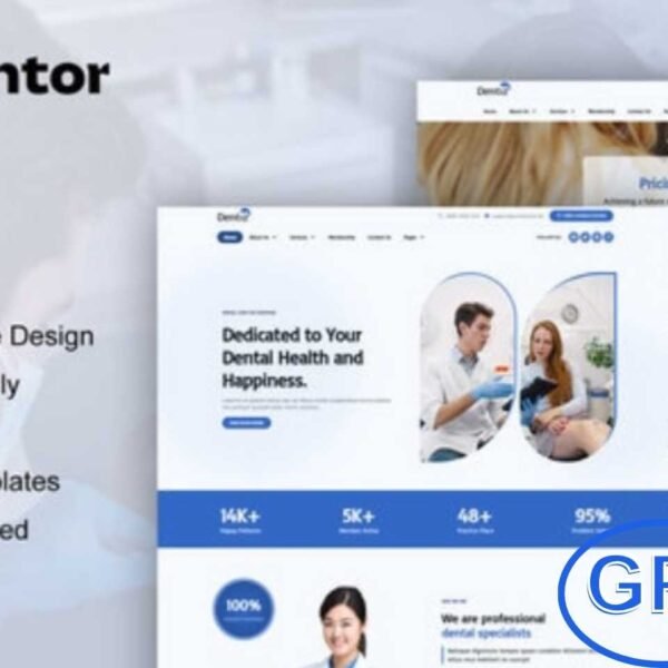 Dentiz – Dentist & Dental Care Elementor Pro Template Kit Dentiz is a modern Elementor Pro Template Kit crafted for dentist and dental care websites. It includes 12+ pre-built templates with a clean, professional design to help you build a polished and responsive online presence.