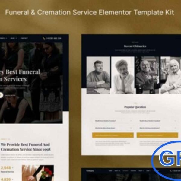 Virtuary – Funeral & Cremation Services Elementor Template Kit Virtuary is a thoughtfully designed Elementor Template Kit created for building professional websites for funeral and cremation services. Perfect for funeral homes, crematoriums, cemeteries, burial services, memorial services, and related businesses, this kit features a modern, clean, and respectful design.