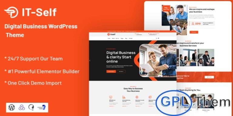 Itself – Digital Business WordPress Theme Itself is a powerful and modern Digital Business WordPress theme designed to meet the needs of corporate websites, startups, agencies, and IT service providers. With its clean design and user-friendly customization options, Itself allows anyone to build a professional website without prior experience.