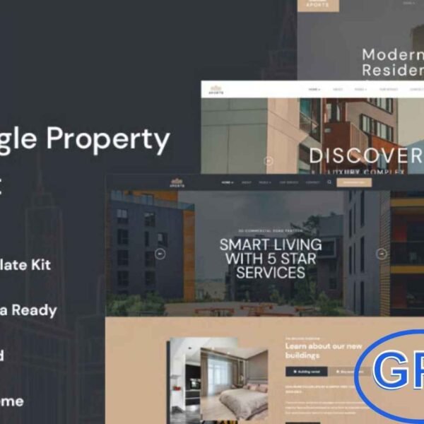 Aports – Single Property WordPress Theme Aports is a modern and responsive Single Property WordPress Theme, ideal for showcasing and promoting real estate. Designed for renting or selling apartments, villas, houses, farmhouses, and raw houses, this theme delivers a professional online presence.