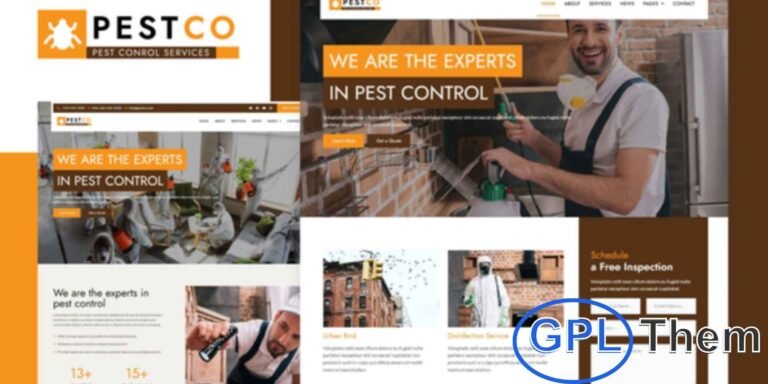 Pestco – Pest Control Elementor Template Kit Pestco is a modern and versatile Elementor Template Kit designed for pest control businesses and other service-based websites. Featuring a clean, pixel-perfect design, it is fully responsive and works seamlessly across all devices.