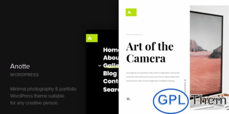Anotte – Horizontal Photography WordPress Theme Anotte is a modern Horizontal Photography WordPress Theme crafted to showcase portfolios with elegance and style. Designed for photographers, artists, and creatives, it features a clean, lightweight, and fast-loading structure.