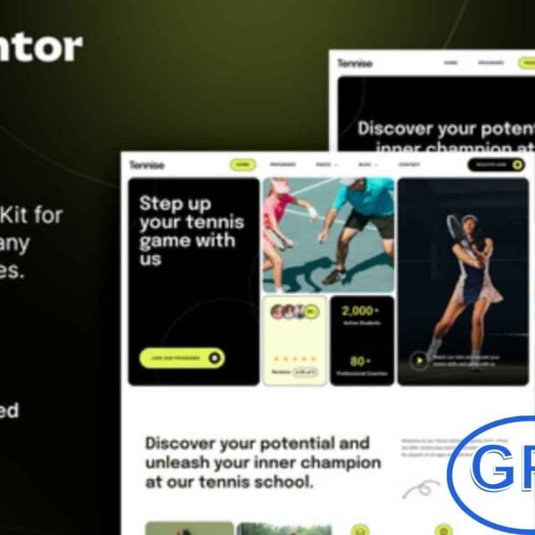 Tennise – Tennis School & Sports Club Elementor Template Kit Tennise is a modern and professional Elementor Template Kit designed for tennis schools, sports clubs, and coaching centers. With a sporty and visually appealing design, it’s ideal for tennis academies, personal coaches, sports centers, and other athletic programs.