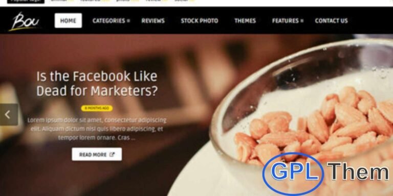 Bou – Masonry Review Magazine Blog WordPress Theme Bou – Masonry Review Magazine Blog WordPress Theme is a professional and creative solution designed for online magazines, blogs, and review sites. Featuring a clean and modern masonry layout, this theme ensures your content looks visually appealing on all devices with full responsiveness.