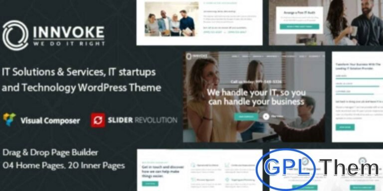 Innvoke – IT Solutions & Services WordPress Theme Innvoke – IT Solutions & Services WordPress Theme is a clean, responsive, and professional solution for IT companies, digital agencies, startups, software businesses, and consulting firms. Designed with versatility in mind, this theme is also suitable for general corporate websites.