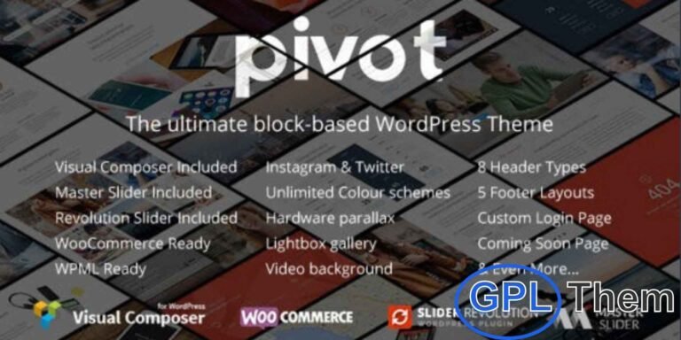 Pivot – Responsive Multipurpose WordPress Theme